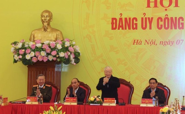 Tổng Bí thư, Chủ tịch nước và Thủ tướng dự Hội nghị Đảng uỷ Công an Trung ương ảnh 2