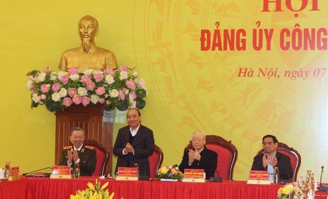Tổng Bí thư, Chủ tịch nước và Thủ tướng dự Hội nghị Đảng uỷ Công an Trung ương ảnh 3