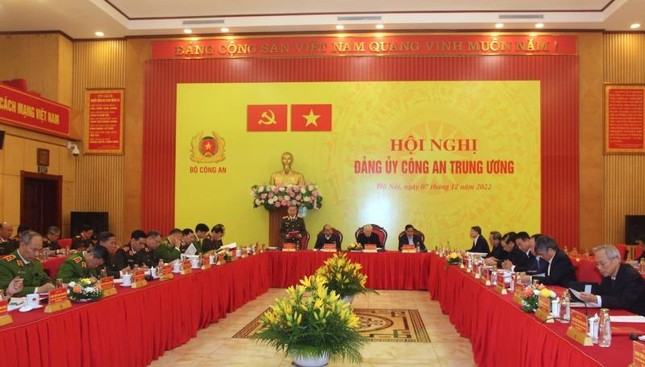 Tổng Bí thư, Chủ tịch nước và Thủ tướng dự Hội nghị Đảng uỷ Công an Trung ương ảnh 8