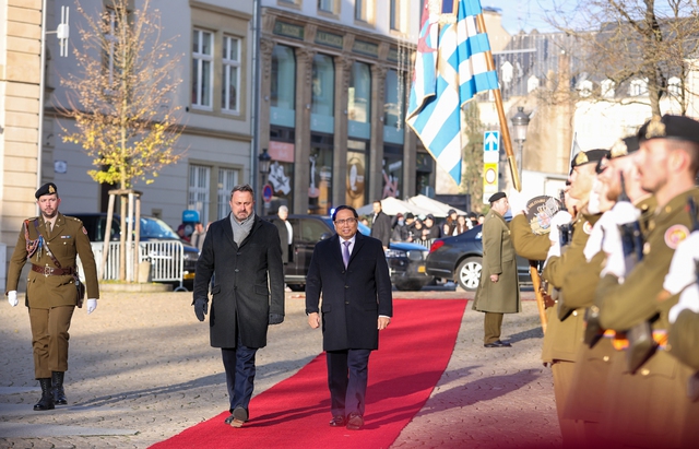 Chùm ảnh: Lễ đón chính thức Thủ tướng Phạm Minh Chính thăm Luxembourg - Ảnh 1. Chùm ảnh: Lễ đón chính thức Thủ tướng Phạm Minh Chính thăm Luxembourg - Ảnh 1.