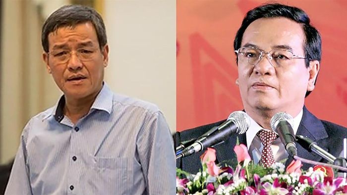Ông Đinh Quốc Thái (trái) và ông Trần Đình Thành 