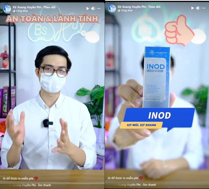 Đưa hình ảnh nghi vấn giả danh Bác sĩ tư vấn nhằm tạo lòng tin với khách hàng