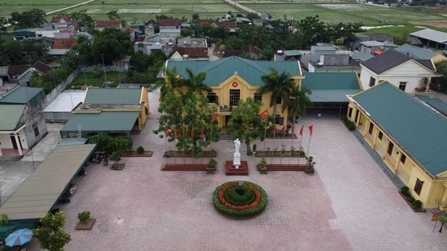 Khuôn viên trụ sở UBND xã Thọ Thành nhìn từ trên cao
