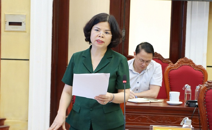  Chủ tịch UBND tỉnh Bắc Ninh Nguyễn Hương Giang phát biểu tại hội nghị