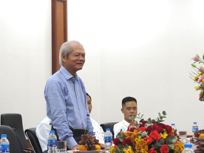 KS. Tống Văn Nga, Phó chủ tịch Tổng hội Xây dựng Việt Nam phát biểu tại buổi làm việc.