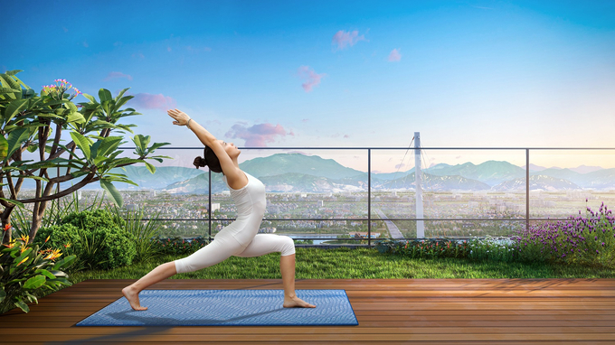 Hệ tiện ích được phân bố đa dạng giúp cư dân tận hưởng trọn vẹn chất sống an yên bên sông Hàn. Ảnh phối cảnh minh họa