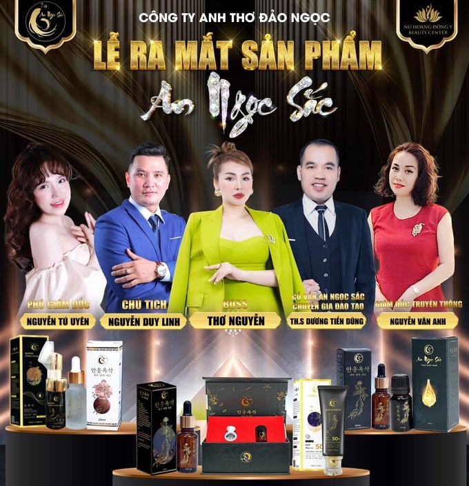 Ngoài sản phẩm kể trên, liệu những sản phẩm nào của Công ty Anh Thơ Đảo Ngọc đủ điều kiện lưu hành. Ảnh của quảng bá của thương hiệu An Ngọc Sắc.