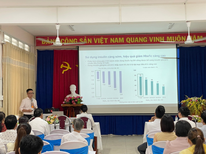 BS.CKI Nguyễn Thành Thuận, Khoa Nội tiết, Bệnh viện Đại học Y Dược TP. HCM trình bày chuyên đề “Cập nhật Insulin thế hệ mới trong điều trị bệnh nhân đái tháo đường típ 2”