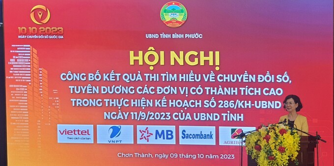 Phát biểu của Bà Trần Tuyết Minh - Uỷ viên Ban Thường vụ Tỉnh uỷ, Phó Chủ tịch Uỷ ban nhân dân tỉnh tại hội nghị