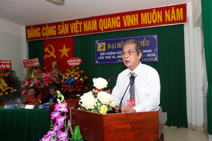 BS.CKI Phan Văn Hồng - Giám đốc bệnh viên Y học cổ truyền tỉnh tái đắc cử chức Chủ tịch Hội Châm cứu tỉnh Tiền Giang nhiệm kỳ 2023 - 2028