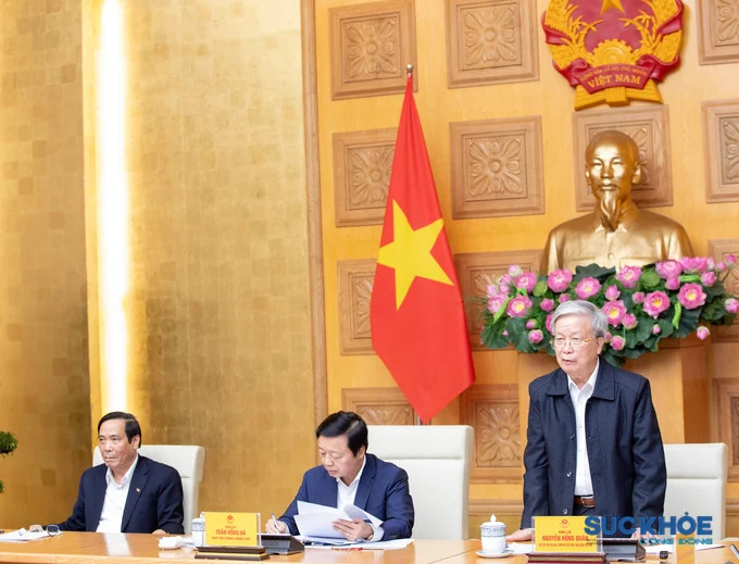 Chủ tịch GDCSSKCĐ Việt Nam Nguyễn Hồng Quân phát biểu tại buổi làm việc