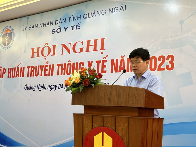 Ông Phạm Minh Đức - Bí thư Đảng ủy, Giám đốc Sở Y tế phát biểu khai mạc hội nghị