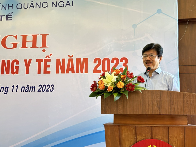 Ông Vũ Mạnh Cường - Giám đốc Trung tâm Truyền thông Giáo dục sức khỏe Trung ương, Bộ Y tế phát biểu tại hội nghị