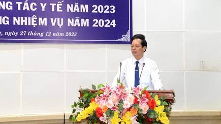 Phó Chủ tịch UBND tỉnh Nguyễn Thành Diệu phát biểu tại hội nghị