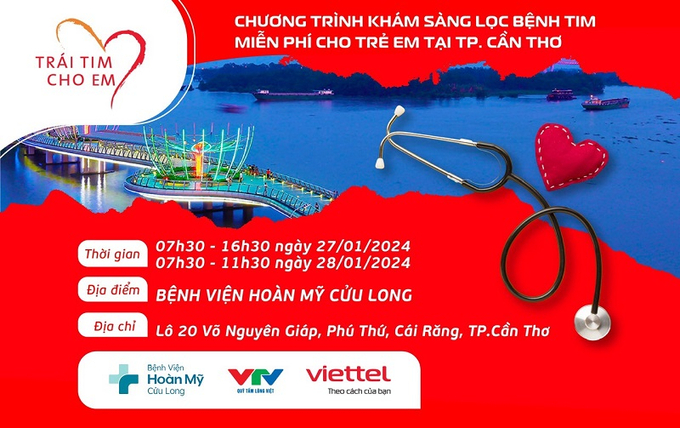 Chương trình khám sàng lọc bệnh tim miễn phí cho trẻ em tại TP. Cần Thơ