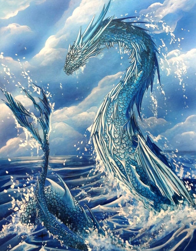 Hình vẽ về rồng biển