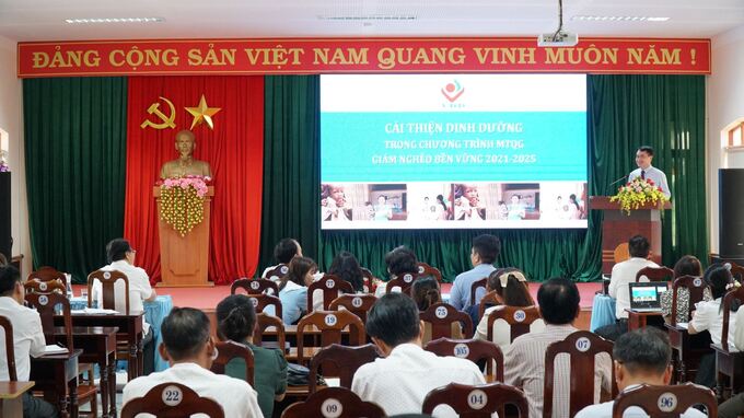 Toàn cảnh buổi làm việc của đoàn công tác Viện Dinh dưỡng Quốc gia tại Đắk Lắk (ảnh: Quang Nhật)