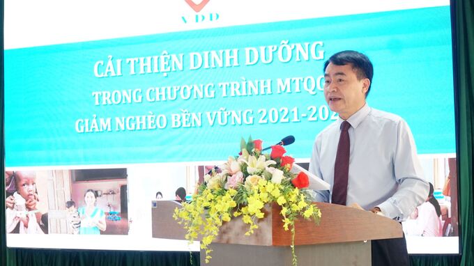 PGS.TS Trần Thanh Dương - Viện trưởng Viện Dinh dưỡng Quốc gia phát biểu tại buổi làm việc (ảnh: Quang Nhật)