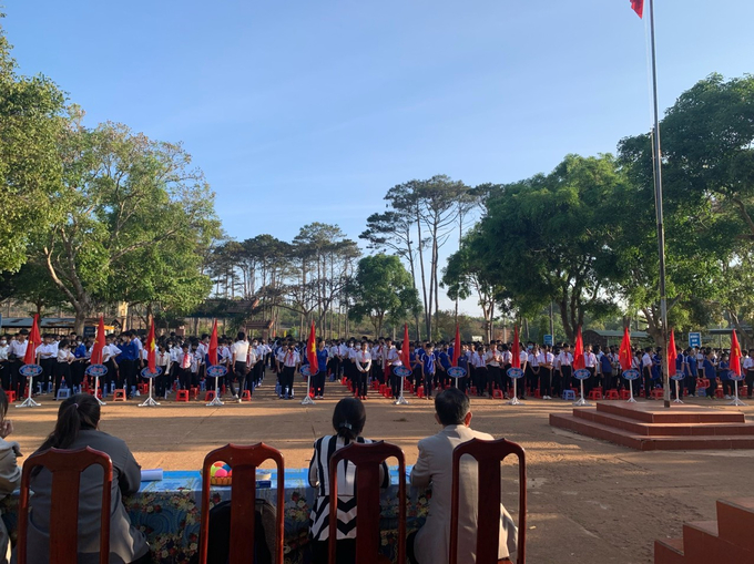 Học sinh trường THCS Phan Chu Trinh chuẩn bị tham dự buổi truyền thông