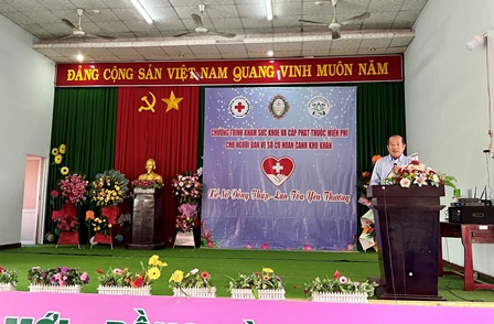 Ông Đoàn Tấn Bửu - Giám đốc Sở Y tế phát biểu tại buổi khám