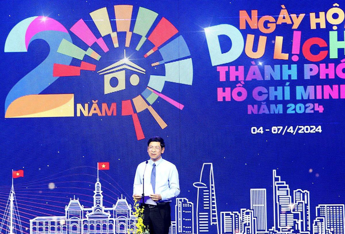 Thứ trưởng Bộ Văn hóa, Thể thao và Du lịch Hồ An Phong phát biểu tại lễ khai mạc (ảnh: TITIC)