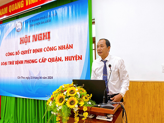Ông Phạm Phú Trường Giang - Phó Giám đốc Sở Y tế TP. Cần Thơ phát biểu chỉ đạo hội nghị