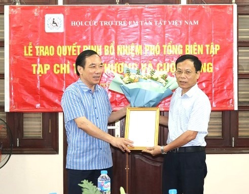 Ban Thường vụ Hội Cứu trợ trẻ em tàn tật Việt Nam quyết định tiếp nhận và bổ nhiệm nhà báo Nguyễn Văn Minh, nguyên Trưởng Ban xây dựng Đảng, Báo Điện tử Đảng Cộng sản Việt Nam giữ chức vụ Phó Tổng Biên tập Tạp chí Tình thương và Cuộc sống