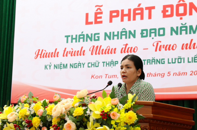 Phó Chủ tịch UBND tỉnh Y Ngọc phát biểu tại lễ phát động