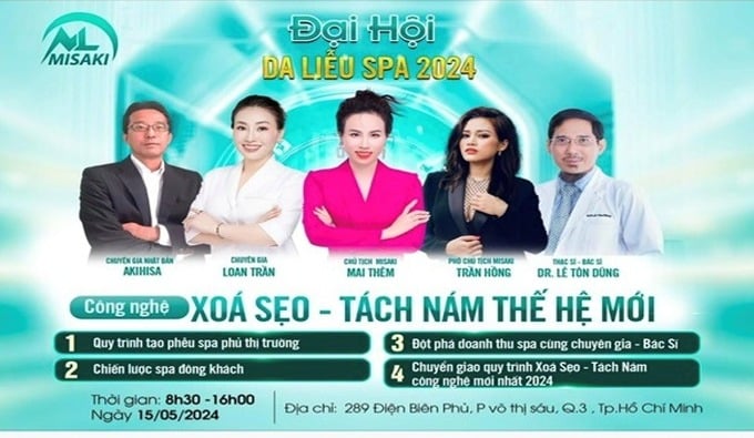 Hình ảnh quảng cáo “Đại hội Da liễu Spa 2024” trên trang mạng xã hội Facebook (Ảnh: SYT)