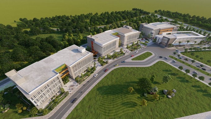 Phối cảnh kiến trúc Trường Đại học Khoa học Sức khỏe ĐHQG TP.HCM
