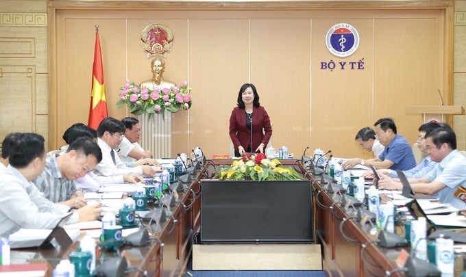 Bộ trưởng Bộ Y tế Đào Hồng Lan phát biểu tại buổi lễ (Ảnh: Trần Minh)