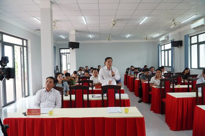Bác sĩ Huỳnh Thanh Huynh – Phó Giám đốc Sở Y tế cung cấp thông tin về công tác y tế tại hội nghị giao ban báo chí tháng 5/2024