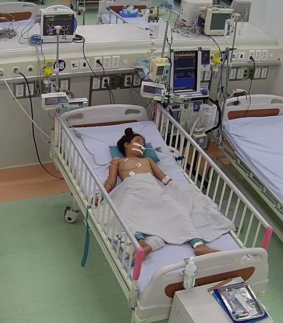 Bệnh nhi được điều trị tại bệnh viện