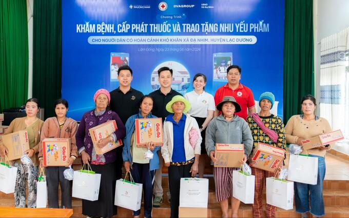 DVA GROUP, Phòng khám Đa khoa Phương Nam và Hội chữ thập đỏ Huyện Lạc Dương, Tỉnh Lâm Đồng tổ chức chương trình khám bệnh, cấp phát thuốc và nhu yếu phẩm cho người dân có hoàn cảnh khó khăn tại xã Đạ Nhim  