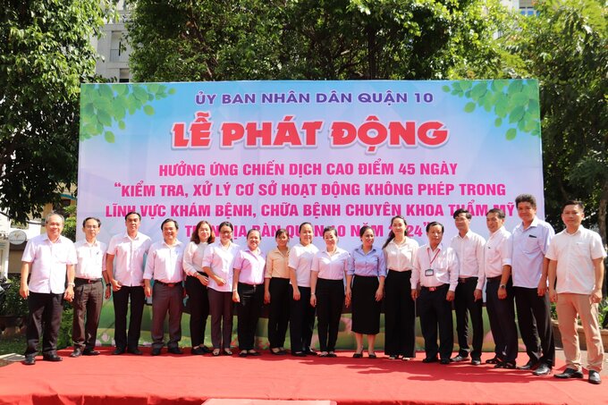 Lễ phát động hưởng ứng chiến dịch cao điểm 45 ngày kiểm tra, xử lý cơ sở hoạt động không phép trong lĩnh vực khám, chữa bệnh chuyên khoa thẩm mỹ