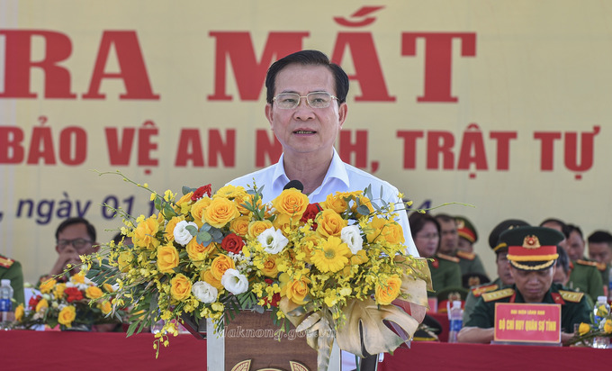 Phó Bí thư Tỉnh ủy, Chủ tịch UBND tỉnh Đắk Nông Hồ Văn Mười phát biểu chỉ đạo