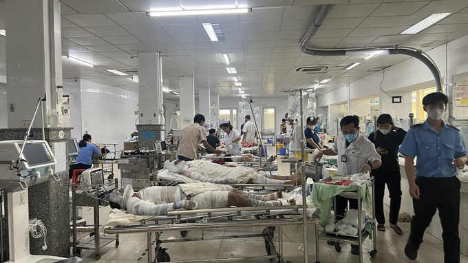Nổ bồn chứa bụi gỗ tại Công ty TNHH MTV gỗ Hoàng Thông khiến 9 công nhân bị bỏng nặng (Ảnh: BVCC)