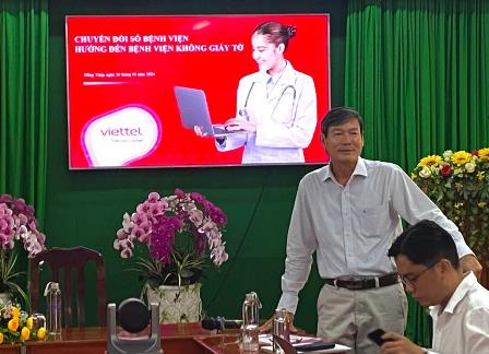 BS.CKII Phan Văn Ê – Phó Giám đốc Sở Y tế Đồng Tháp phát biểu tại hội thảo