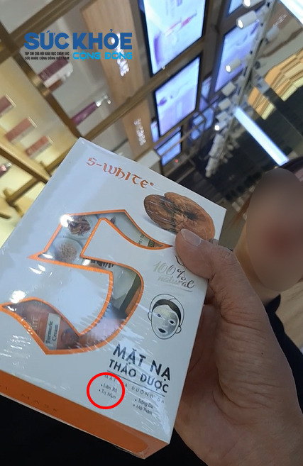 Nhãn sản phẩm mặt nạ thảo dược ghi từ 