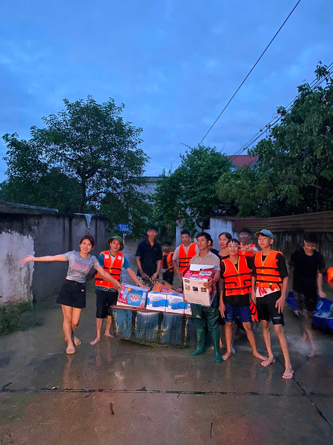 Cứu trợ tại Thượng Đình - Phú Bình - Thái Nguyên