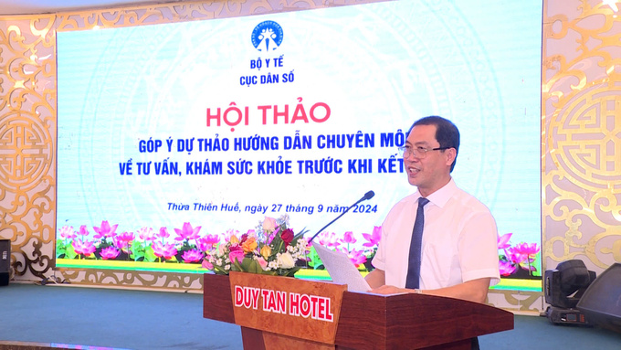 PGS.TS Trần Kiêm Hảo - Giám đốc Sở Y tế phát biểu tại hội thảo