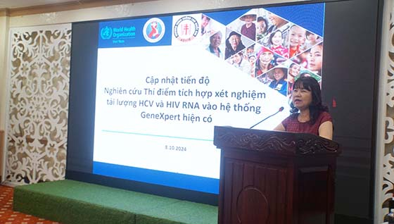 TS.BS Nguyễn Thị Thúy Vân - đại diện Tổ chức Y tế Thế giới (WHO) tại Việt Nam, phát biểu khai mạc