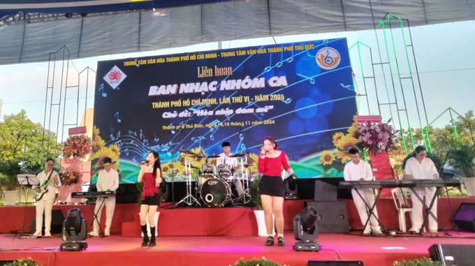 Tiết mục thi của đội Trung tâm văn - Thể thao quận 7