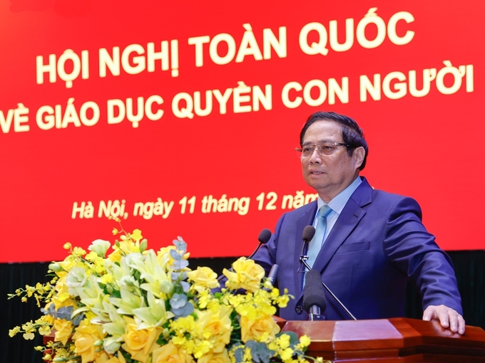 Thủ tướng Phạm Minh Chính dự Hội nghị toàn quốc về giáo dục quyền con người do Học viện Chính trị quốc gia Hồ Chí Minh tổ chức