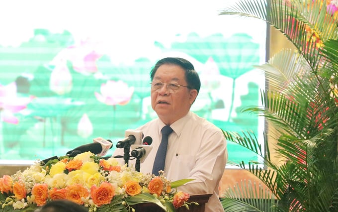 Đồng chí Nguyễn Trọng Nghĩa, Ủy viên Bộ Chính trị, Bí thư Trung ương Đảng, Trưởng Ban Tuyên giáo Trung ương phát biểu chỉ đạo
