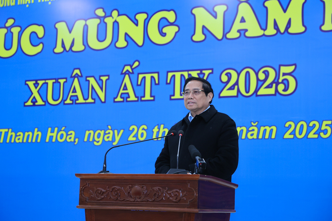 Thủ tướng bày tỏ vui mừng trước thành quả nổi bật mà Đảng bộ, chính quyền, nhân dân tỉnh Thanh Hoá đạt được trong thời gian qua, nhất là trong năm 2024 