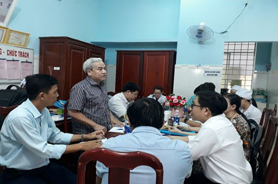 BS.CKII Vũ Đăng Khoa- Phó Giám đốc bệnh viện Phụ sản phát biểu ý kiến qua buổi giám sát