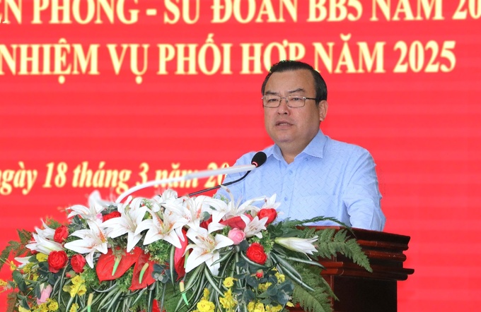 Ông Phạm Hùng Thái – Phó Bí thư Thường trực Tỉnh ủy, Trưởng đoàn Đại biểu Quốc hội tỉnh phát biểu chỉ đạo hội nghị