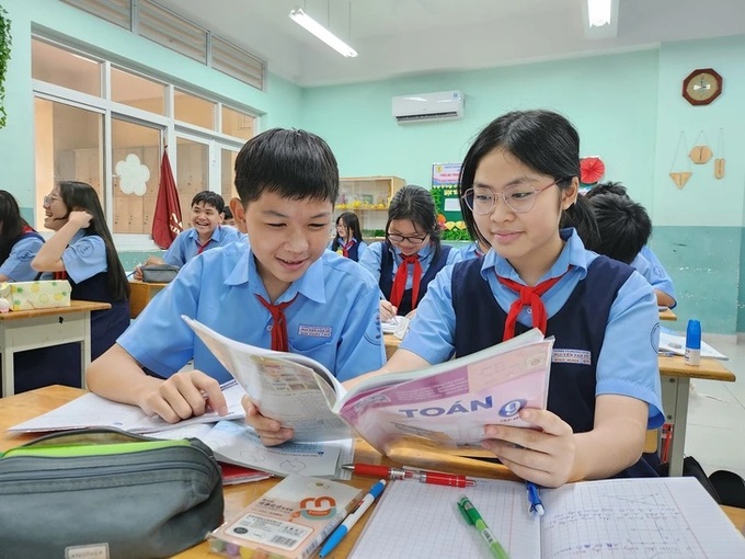 Một tiết học của học sinh lớp 9 ở TP. HCM