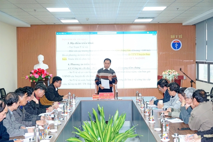 PGS.TS.BS Trần Kiêm Hảo - Giám đốc Sở Y tế phát biểu chỉ đạo hội nghị